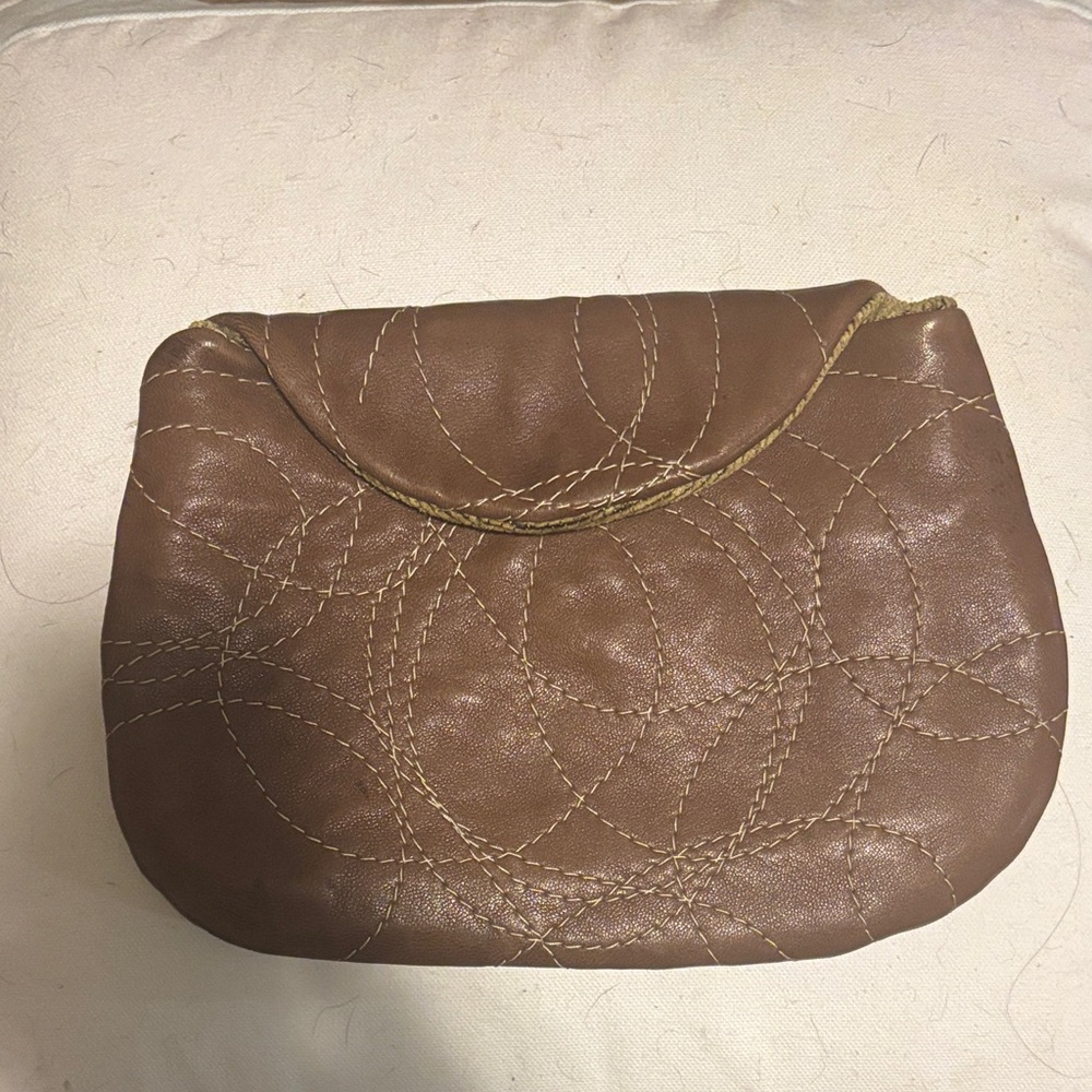 Chic Brown Quilted Clutch